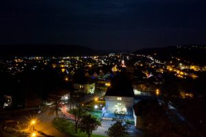 Blick auf Kronach bei Nacht